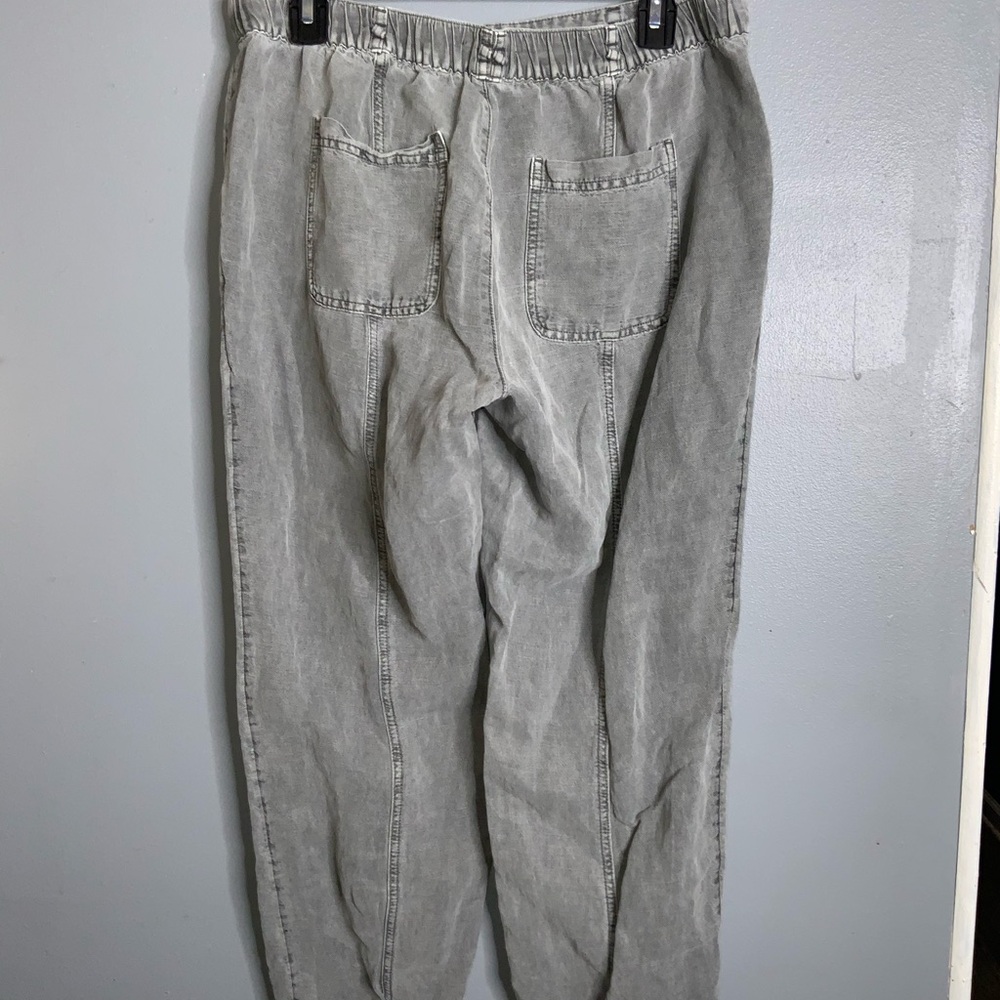 C&C California Gray Women’s Linen Blend Joggers Casual Pants Large - Picture 8 of 10